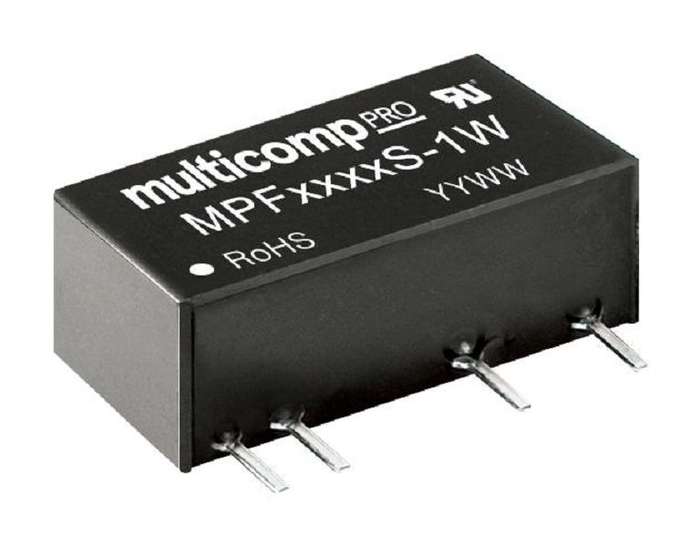 Multicomp Pro (MPF0509S-1W) Isolated Through Hole DC/DC Converter, Output