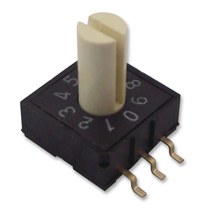 Multicomp Pro (MCRM2HAF-10R-V-B) Rotary Coded Switch, Surface Mount, 25 mA