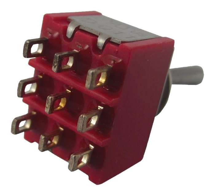 Multicomp Pro (1M31T1B5M1QE) Toggle Switch, On-On, 3PDT, Non Illuminated