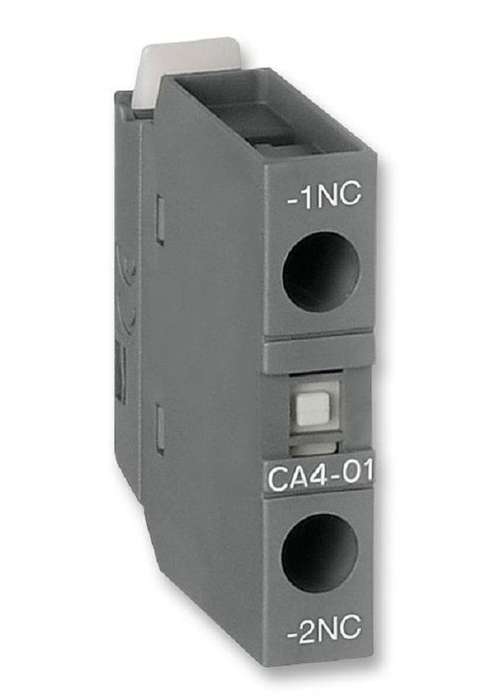 Abb (CA4-01) Contact Block, Front, 1NC, 6 A, 690 V, 1 Pole, Screw
