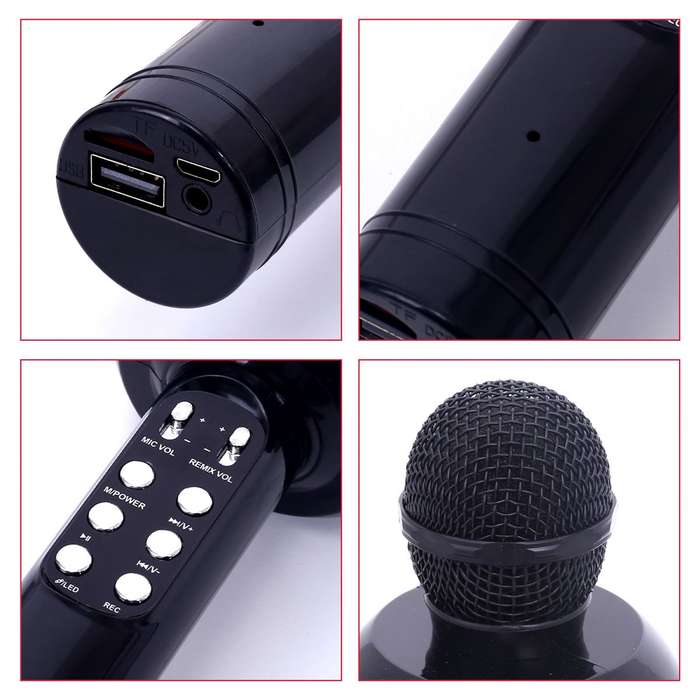 Karaoke Bluetooth Microphone Wireless Bluetooth Karaoke Microphone - Black