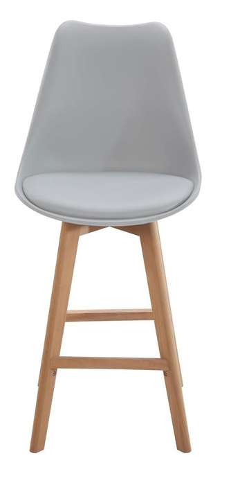 Modern and Stylish Padded Bar Stool - Grey