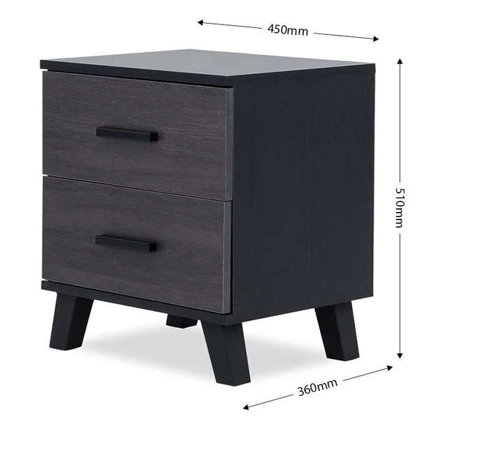 2 Drawer Pedestal - Grey