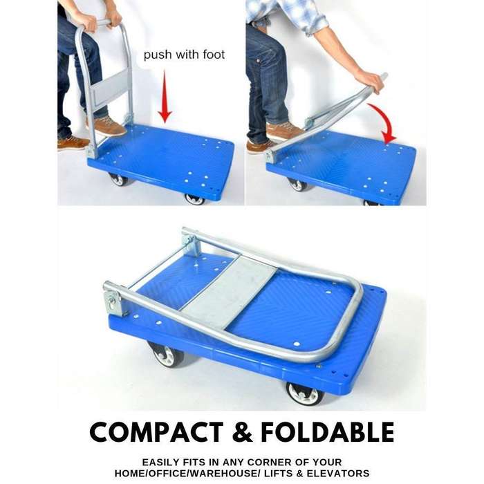 Foldable Single Platform Trolley With 300Kg Capacity