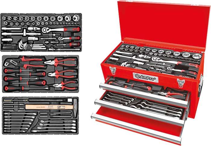 Ampro 118 Piece Toolkit with Torch Combo