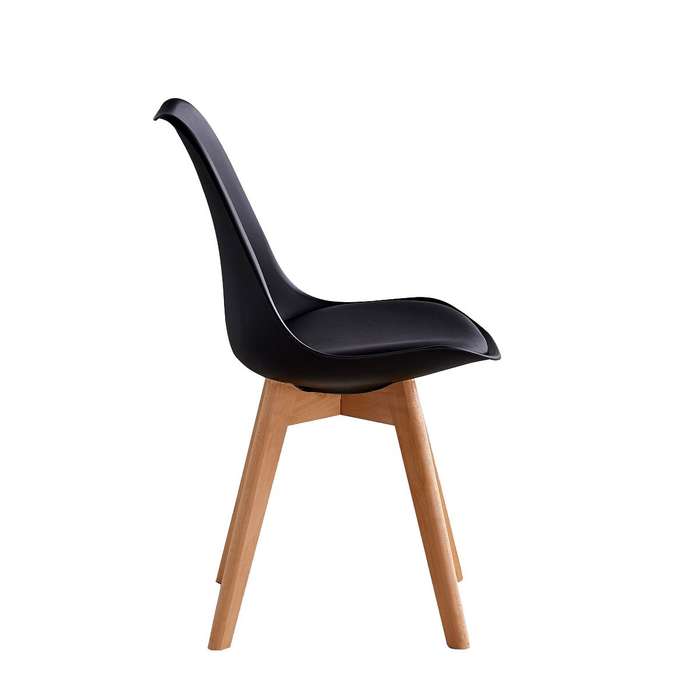Shell Tulip Chair Set of 2 - Black