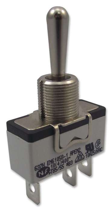 Apem (637H/2) Toggle Switch, (On)-Off-(On), SPDT, Non Illuminated