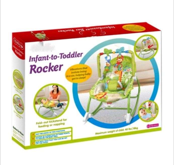 Baby Infant-to-Toddler Rocker-Green And Grey