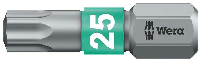 Wera (05066126001) Hex Driver Bit, Torx, T25 Bit, 25 mm Overall