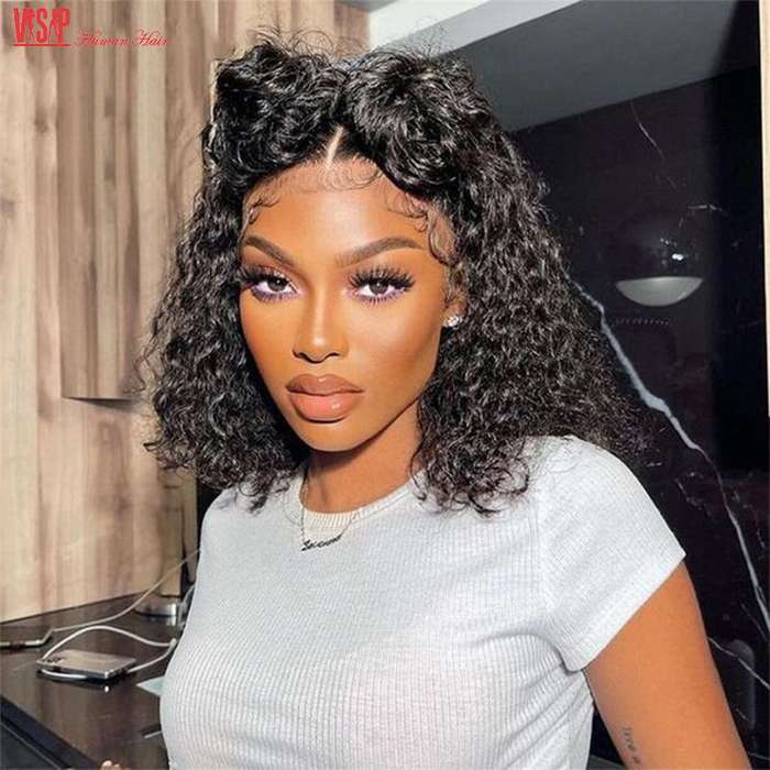 2inch 13x4 HD Lace Front Glueless Curly Wig Brazilian Hair