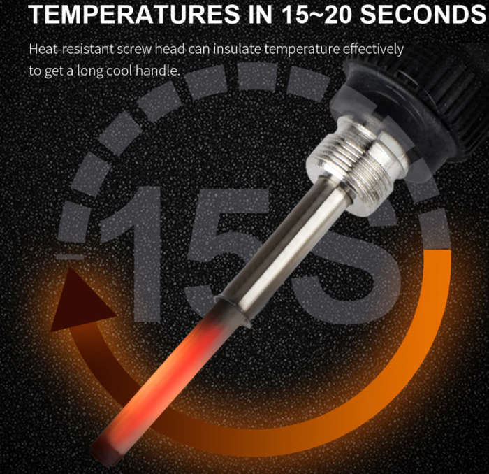 Precision Digital 80 Watt Soldering Iron with LCD | 15 Piece Set in Carry Case