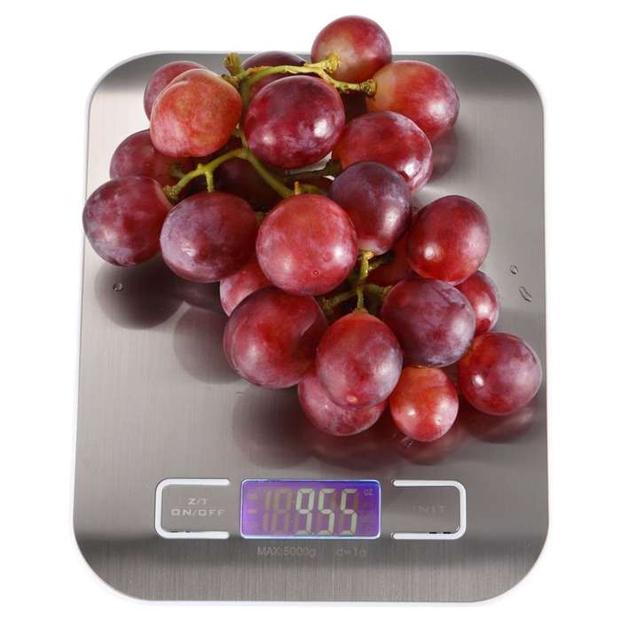 Digital Kitchen Scale in Brushed Chrome