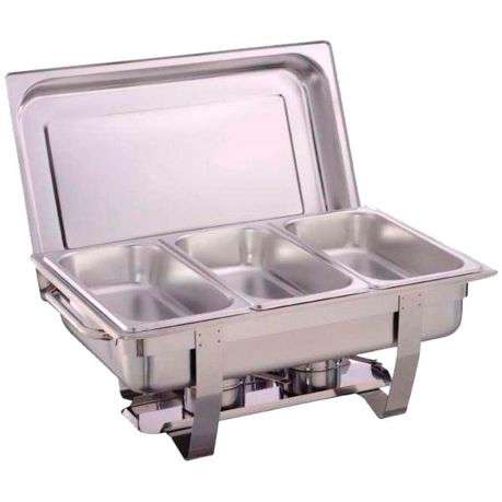 Two Burner Chafing Dish with Triple Pan (PLEASE READ DESCRIPTION)