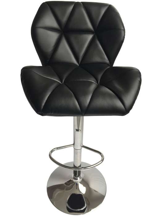 Set of 2 Adjustable Kitchen Bar Stools - Black