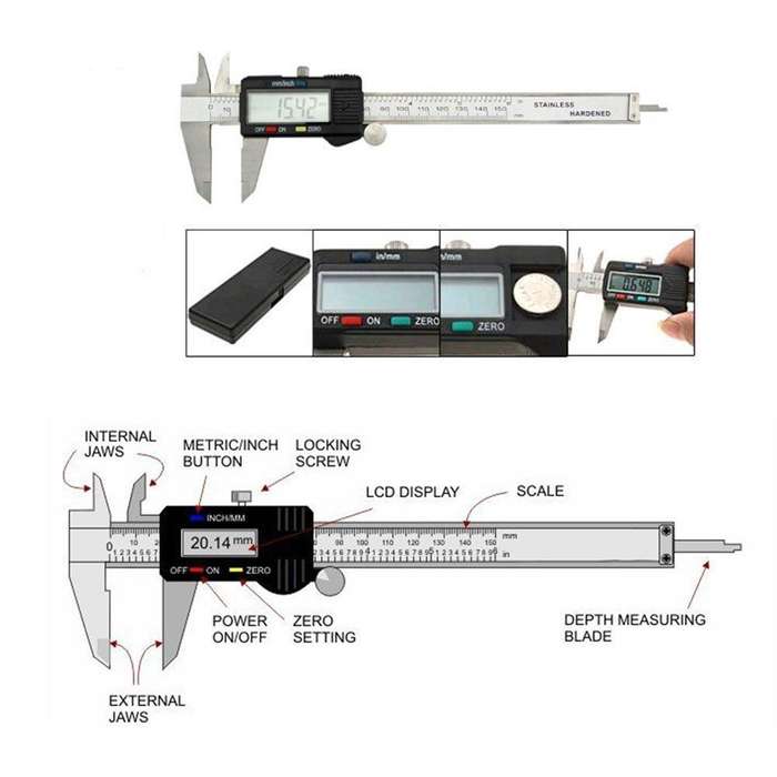 Digital Vernier Caliper 0 to 150mm