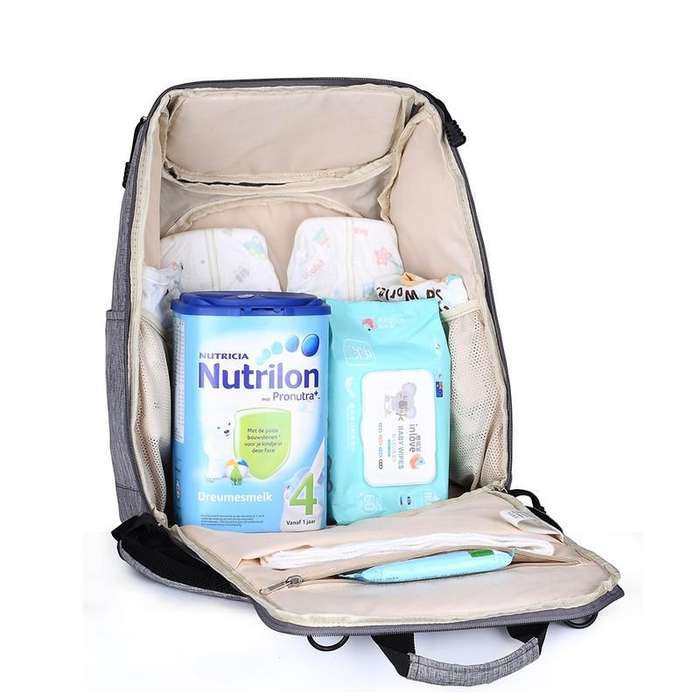 Multi-Functional Diaper Bag - Grey (READ THE DESCRIPTION)