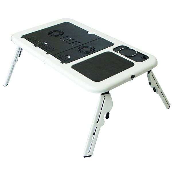 E-Table Portable Laptop Stand with USB Cooling Fans - White (READ THE DESCRIPTION)