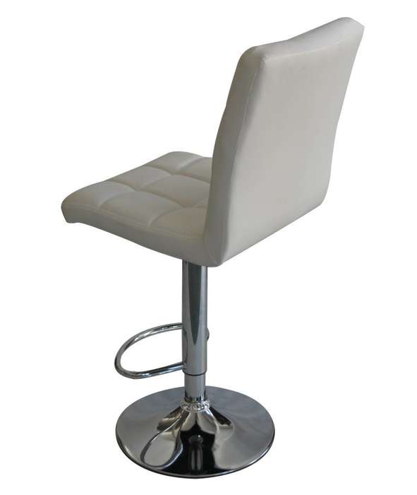Faux Leather Swivel Kitchen Bar Stool Chair (Set of 2) - White