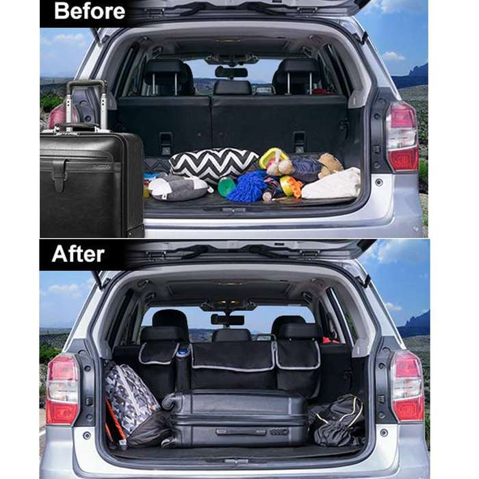 High Capacity Seat Back Bag Universal Multiuse Car Trunk Organizer