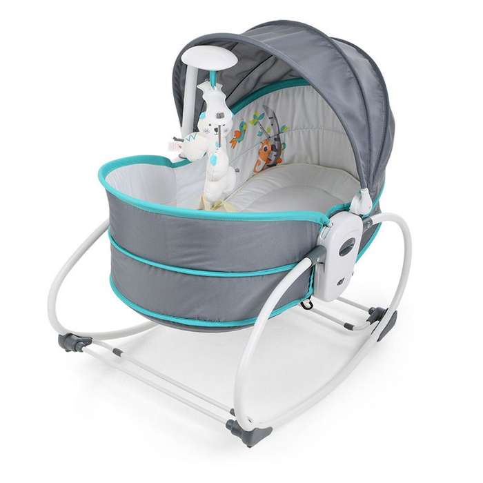5-in-1 Rocking Bounce Chair with Removable Bassinet and Melody (REFURBISHED)