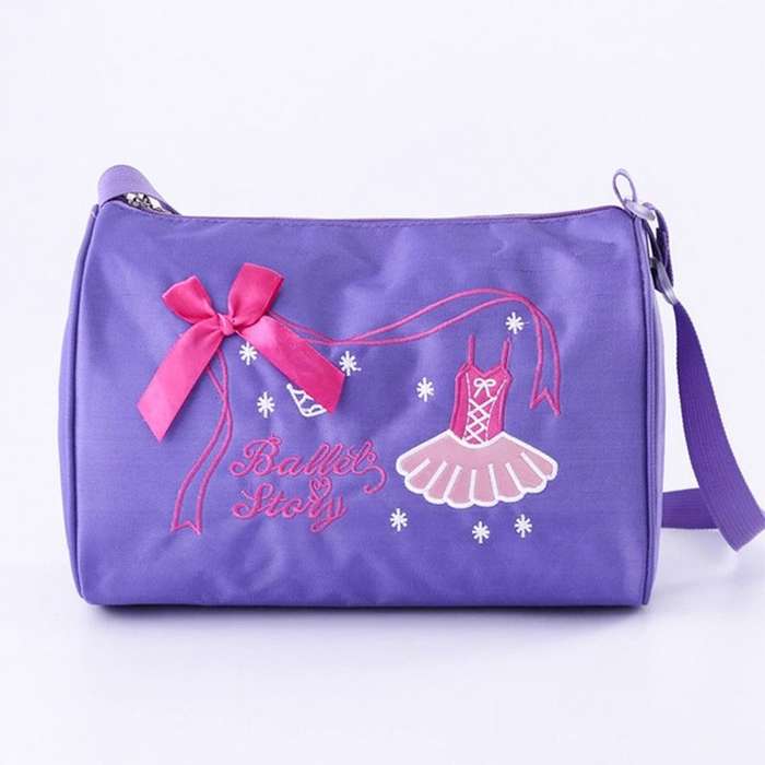 Girl Kids Dance Ballet Swim Bag Backpack Embroidered Tote - Pink