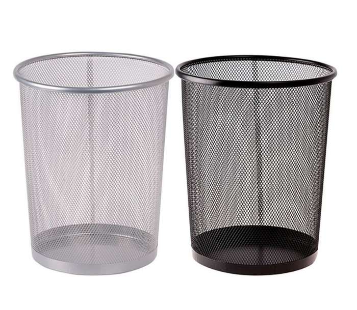 Office Small Round Steel Mesh Waste Bin