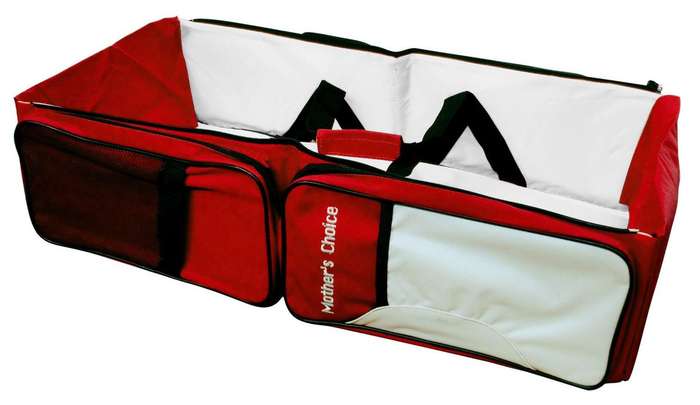 Mothers Choice 3 IN 1 Bassinet, Diaper Change Station and Bag - Red