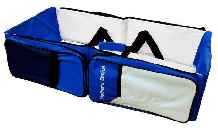 Mothers Choice 3 IN 1 Bassinet, Diaper Change Station and Bag - Blue