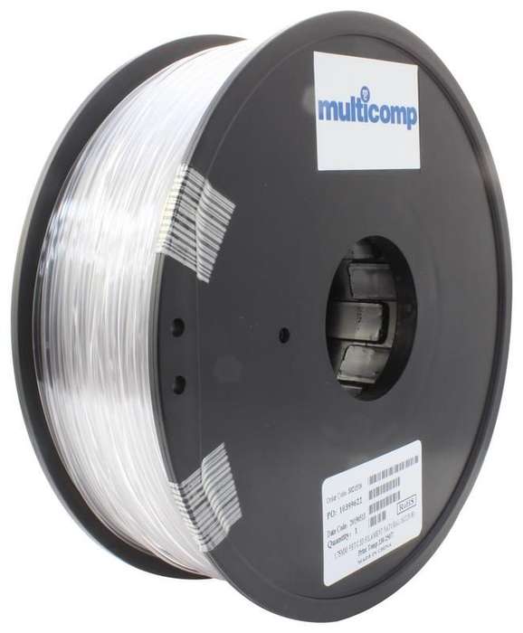 3D Printer Filament, PETG, 1.75 mm, Natural, 250 °C Melting Temp