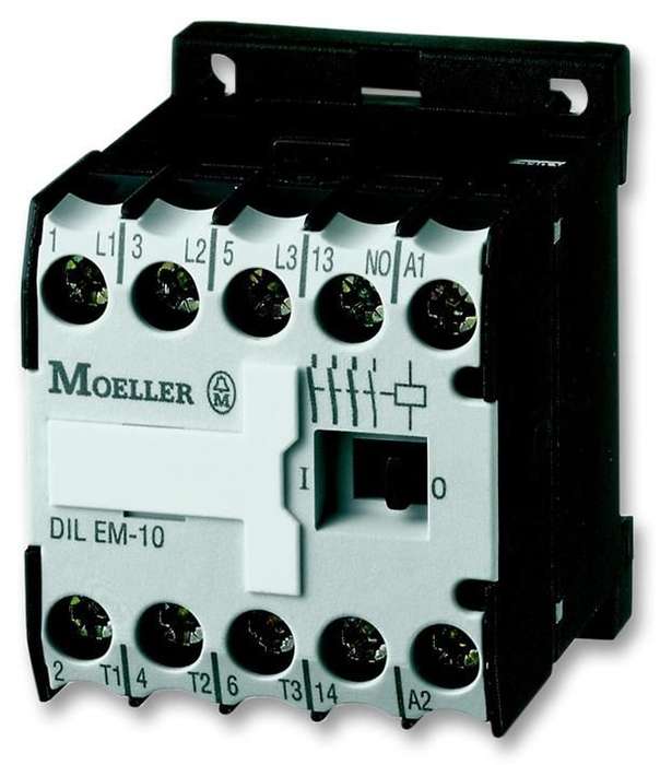 Contactor, DIN Rail, Panel, 600 VAC, DPST-NO, DPST-NC, 4 Pole