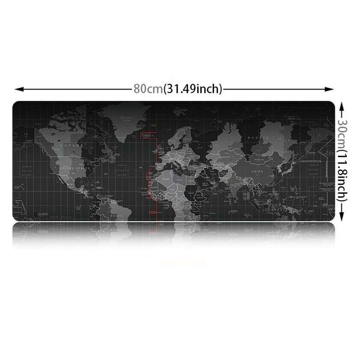 Large World Map Desk Gaming Mouse Pad