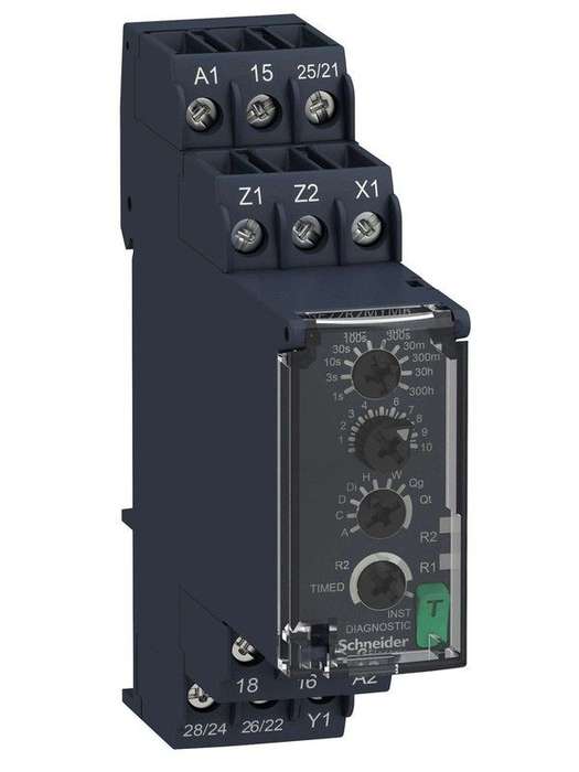 Schnieder, Time Delay Relay, 0.05 s, 300 h, DPDT, 8 A