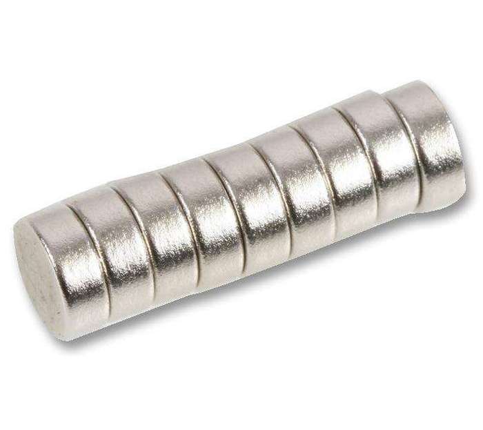Duratool, Magnets, Pack of 10, Button, Rare Earth, 8mm x 3mm, , D01766
