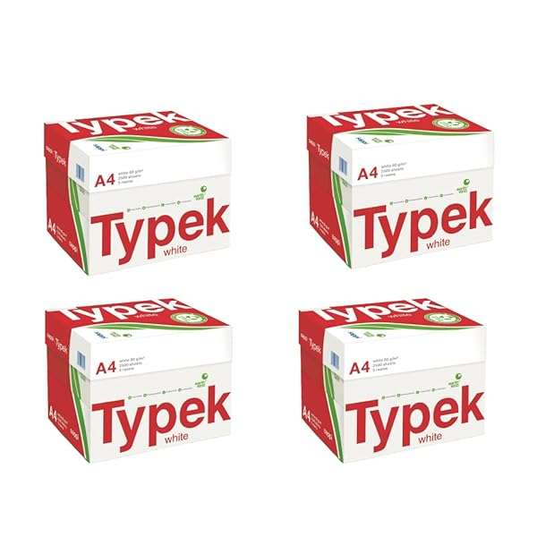Typek A4 White Copy Paper 4 Box Combo 20 Reams (12000 Sheets)