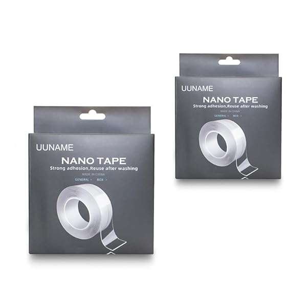 UUNAME 2PACK 2MM THICKNESS 30MM WIDE 3 M LENGTH NANO TAPE DOUBLE SIDED TAPE HEAVY DUTY TAPE TRANS...