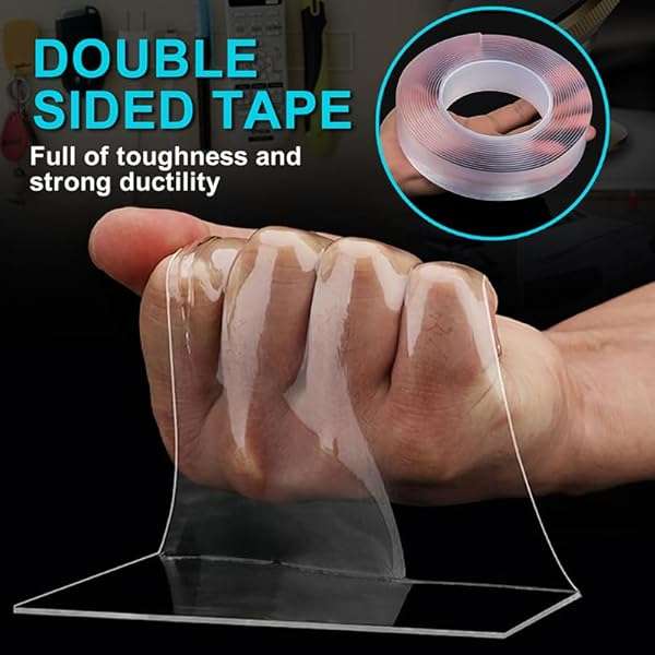 UUNAME 2PACK 2MM THICKNESS 30MM WIDE 3 M LENGTH NANO TAPE DOUBLE SIDED TAPE HEAVY DUTY TAPE TRANS...