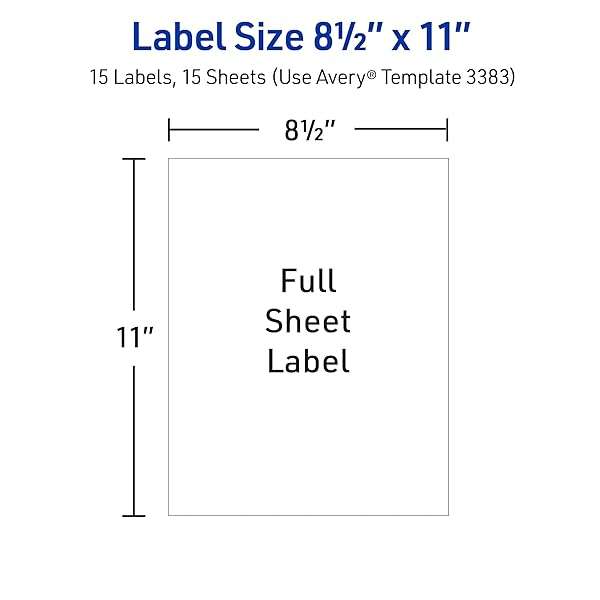 Avery Printable Sticker Paper, Matte White, 8.5 x 11 Inches, Inkjet Printers, 90 Sheets (3383)