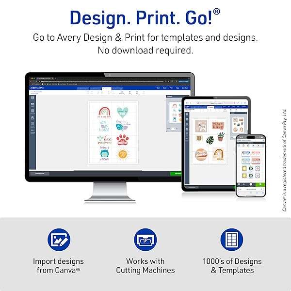 Avery Printable Sticker Paper, Matte White, 8.5 x 11 Inches, Inkjet Printers, 90 Sheets (3383)