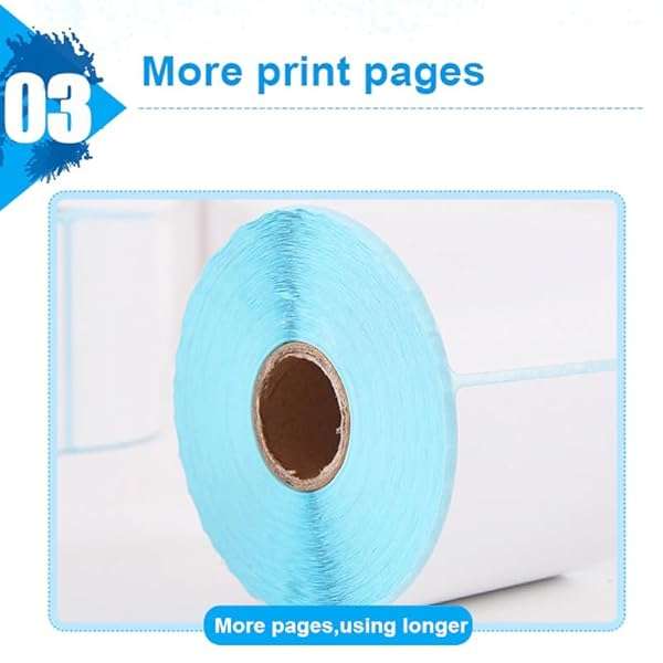 Uuname 800 Pieces/Roll 40x30mm Thermal Label Paper Barcode Label Sticker Paper All-Purpose Adhesi...