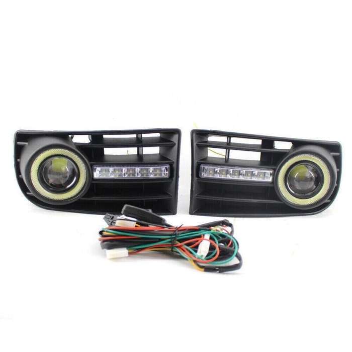 Pair Car BUMPER GRILLE FOG LIGHT LED LAMP Fit FOR VW Golf MK5 2003-2009