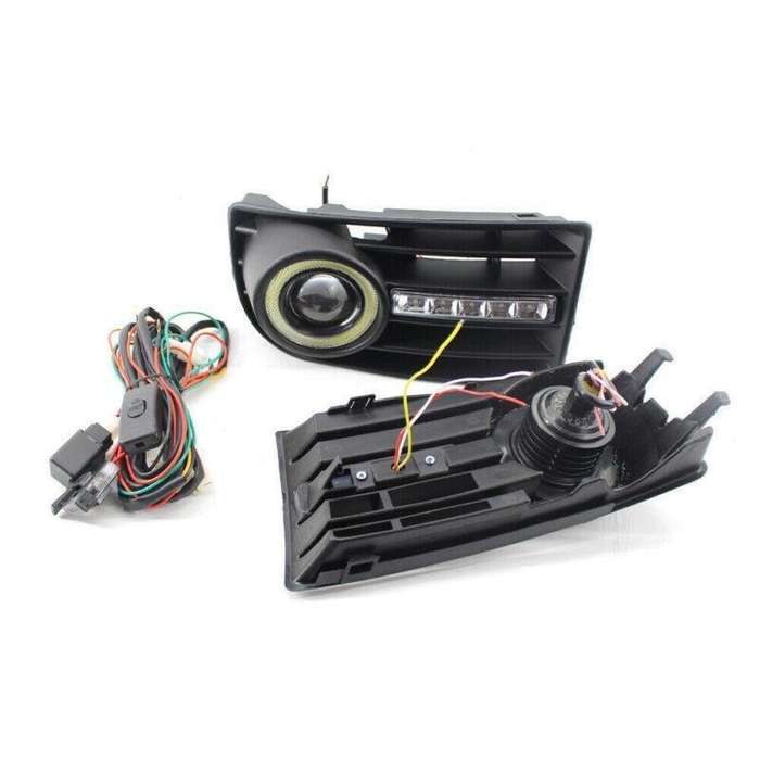 Pair Car BUMPER GRILLE FOG LIGHT LED LAMP Fit FOR VW Golf MK5 2003-2009