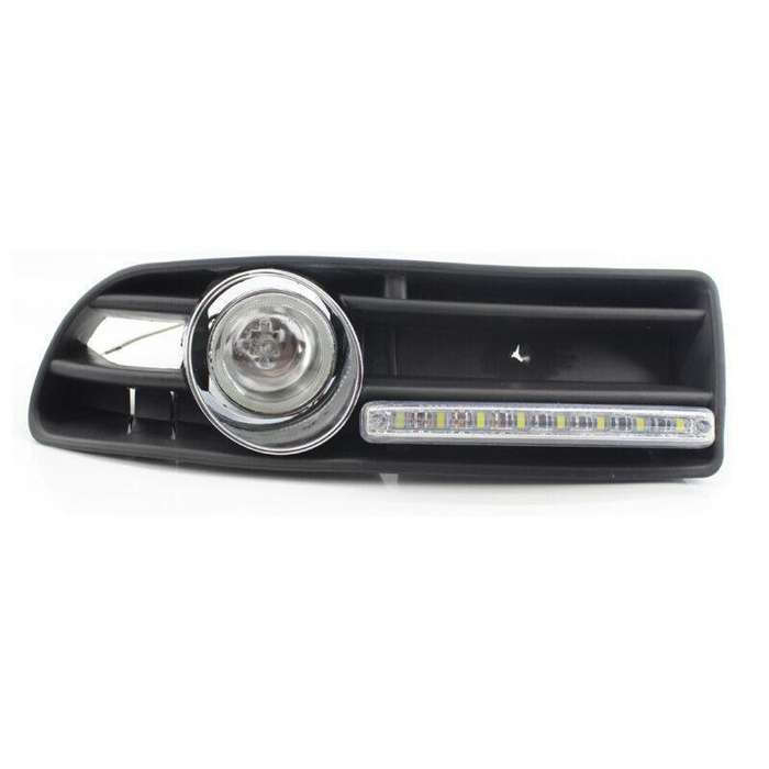 Pair of Car GRILLE With FOG LIGHT Fit FOR VW JETTA BORA MK4 99-04 LED Clear Lens