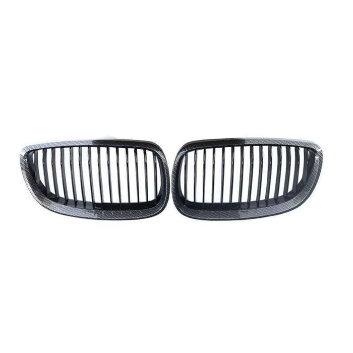 2X/Set Carbon Fiber Printed Grill for BMW E92 E93 3 Series 2DR Coupe 06-09 Mesh