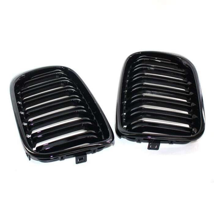 GLOSS BLACK Front Hood Grille Fit FOR BMW F25LCI X3 F26 X4 15-17 Twin Line
