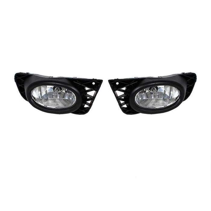 Front Bumper Fog Lights Lamp Black Cover For Honda Civic 4DOOR 2009-2011 Pair