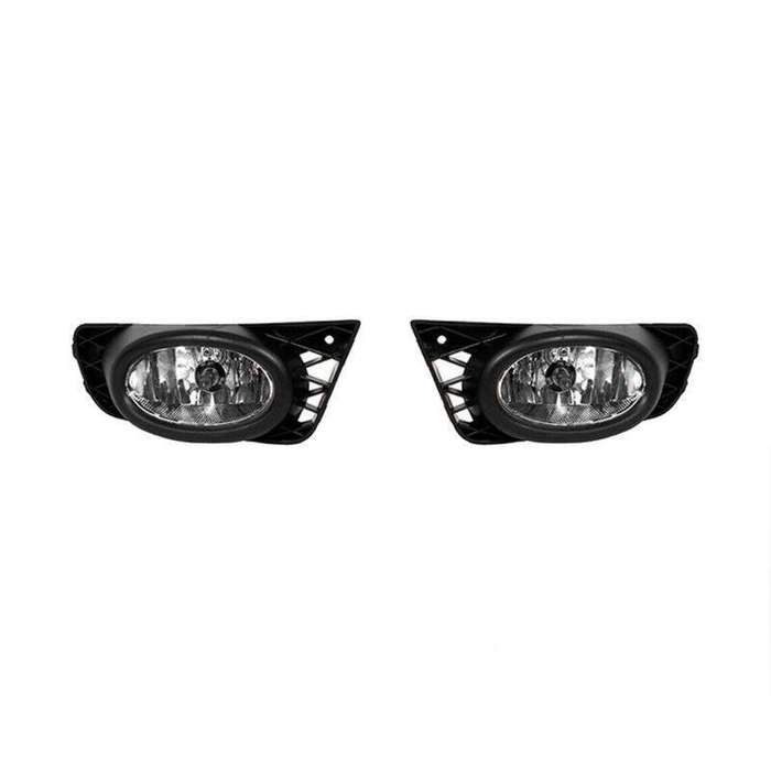 Front Bumper Fog Lights Lamp Black Cover For Honda Civic 4DOOR 2009-2011 Pair