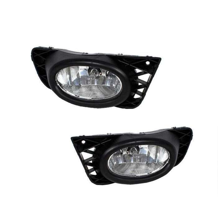 Front Bumper Fog Lights Lamp Black Cover For Honda Civic 4DOOR 2009-2011 Pair