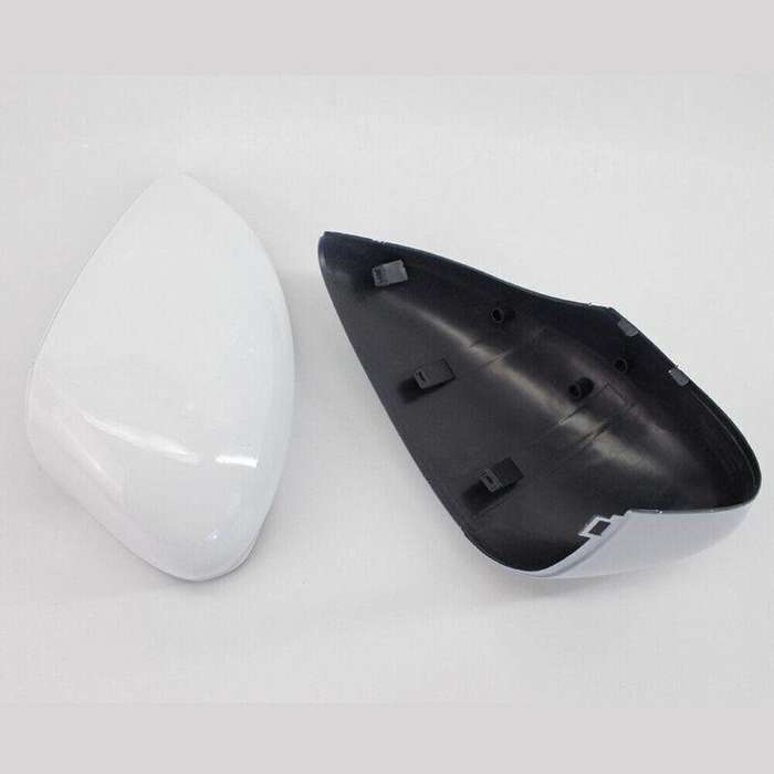 White Look Wing Door Rearview Mirror Cover Fit for Ford Fiesta MK7 09-2015