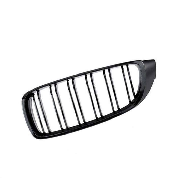 2X/Set Grille Shiny Black Dual Slat Grill for BMW 4 Series F32 F33 F36 F82 Coupe