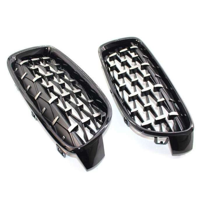Diamond Meteor Front Upper Grille Fits For BMW 3 Series F30 F31 320i 320d Black